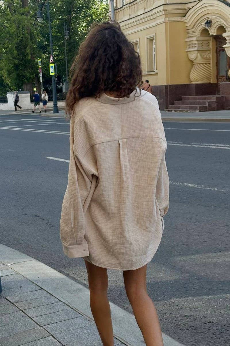 CWSTB1808_COTTON WHITE SHIRT & SHORTS LOUNGE SET