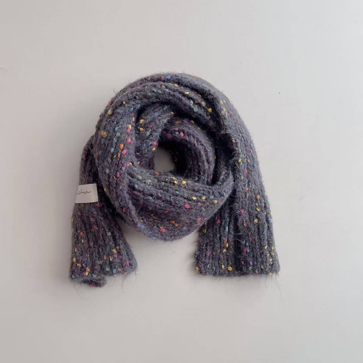 Polka Dot Knit Scarf - Warm Neck Wrap for Kids_CWASC2096