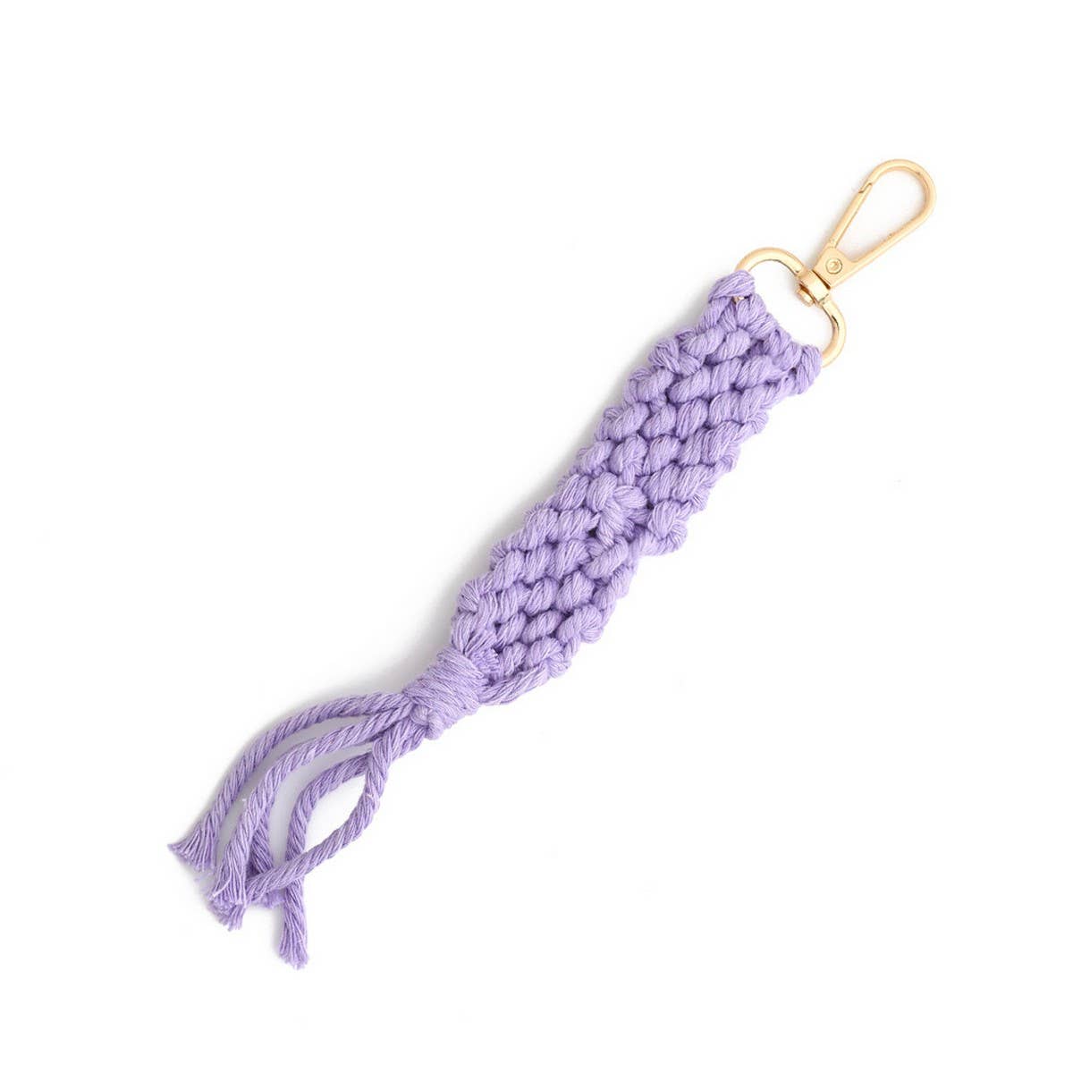 Boho Cotton Tassel Keychain Handmade Woven Charm_CWAB5081