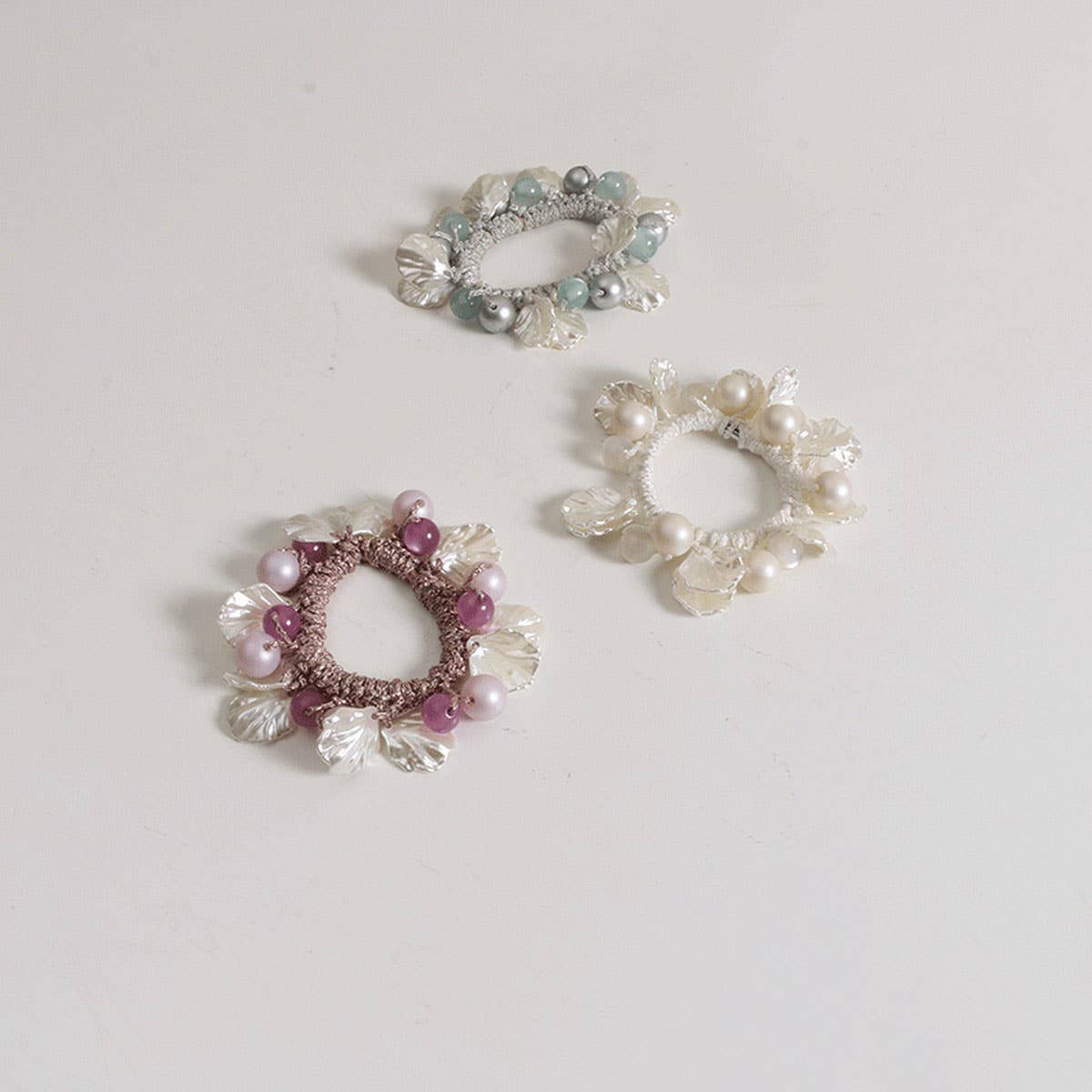 Shell Cat Eye Bead Hair Tie Cute Pearl New Band