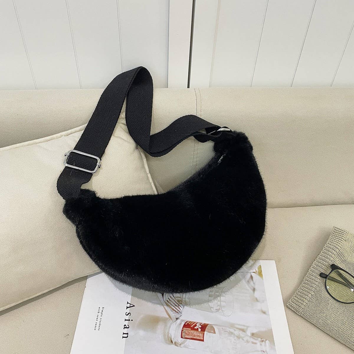 Fluffy Fur Bag Women Shoulder Crossbody Tote_CUAB00534