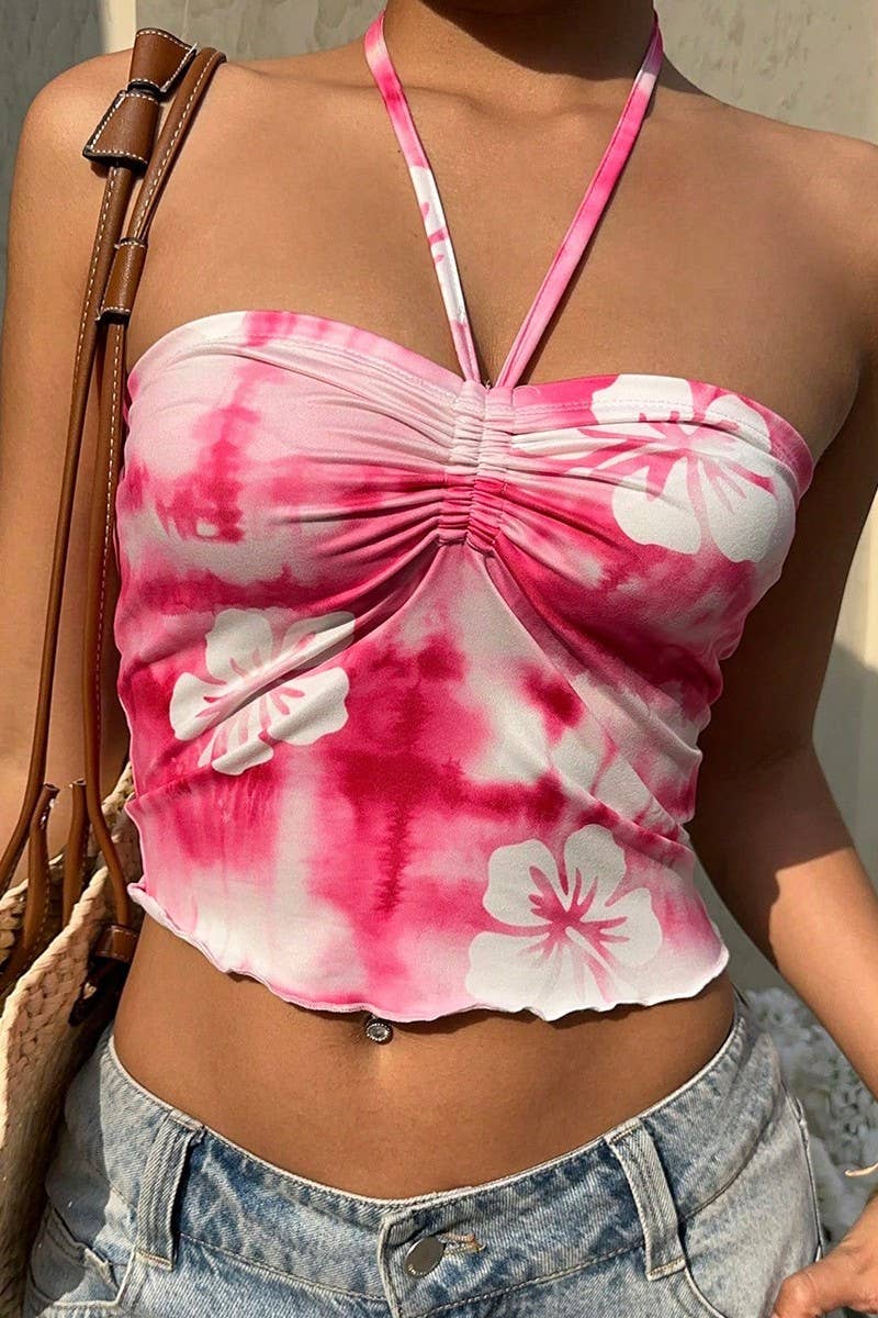 CWTTSL0475_SUMMER SEXY TIE-DYE HALTER TOP
