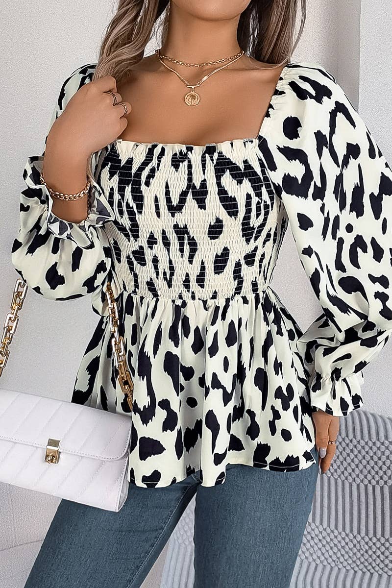 CWTBLL2652_LONG SLEEVE SHIRT WITH SQUARE COLLAR WOODEN EARS