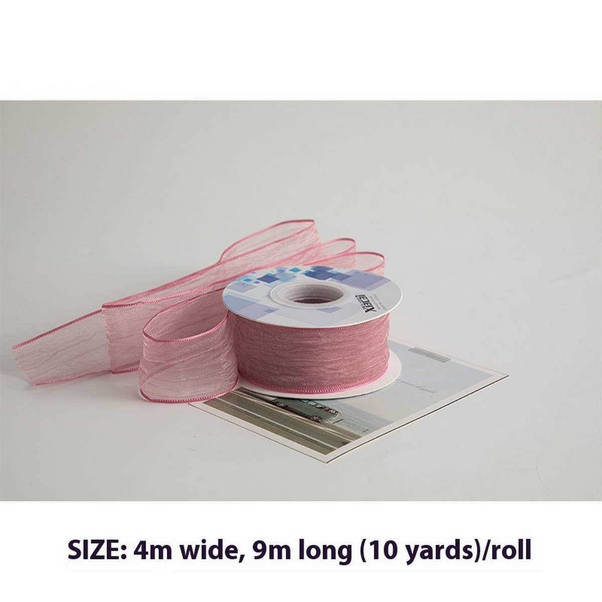 3D PLEATED RIBBON PEARLESCENT ORGANZA RIBBON_CWMM5749