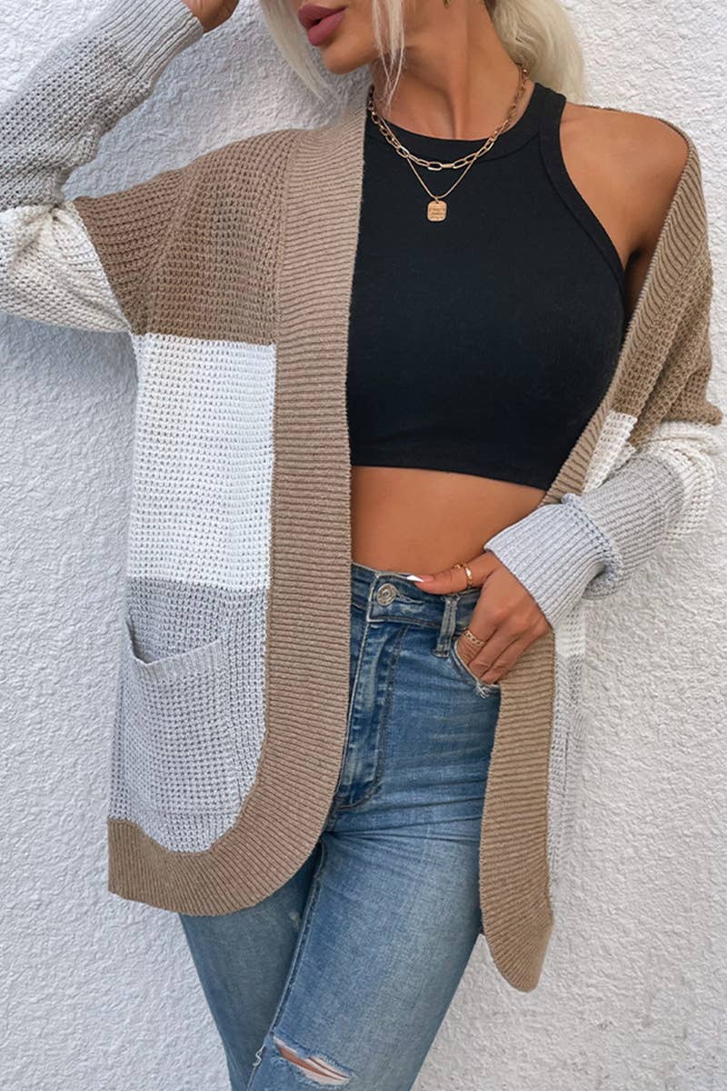 CASUAL SWEATER COLOR SWEATER CARDIGAN COAT