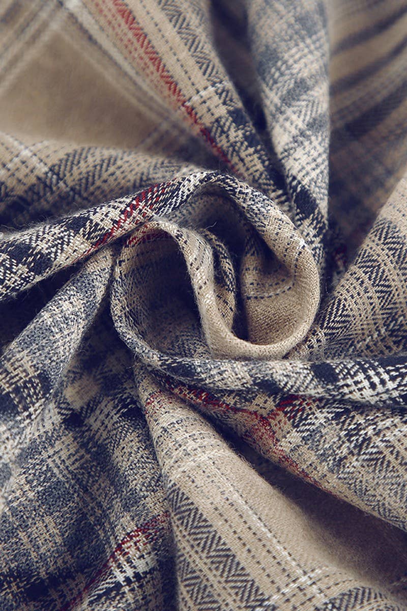 CWTBLL00569_VINTAGE PLAID LONG SLEEVE SHIRT JACKET