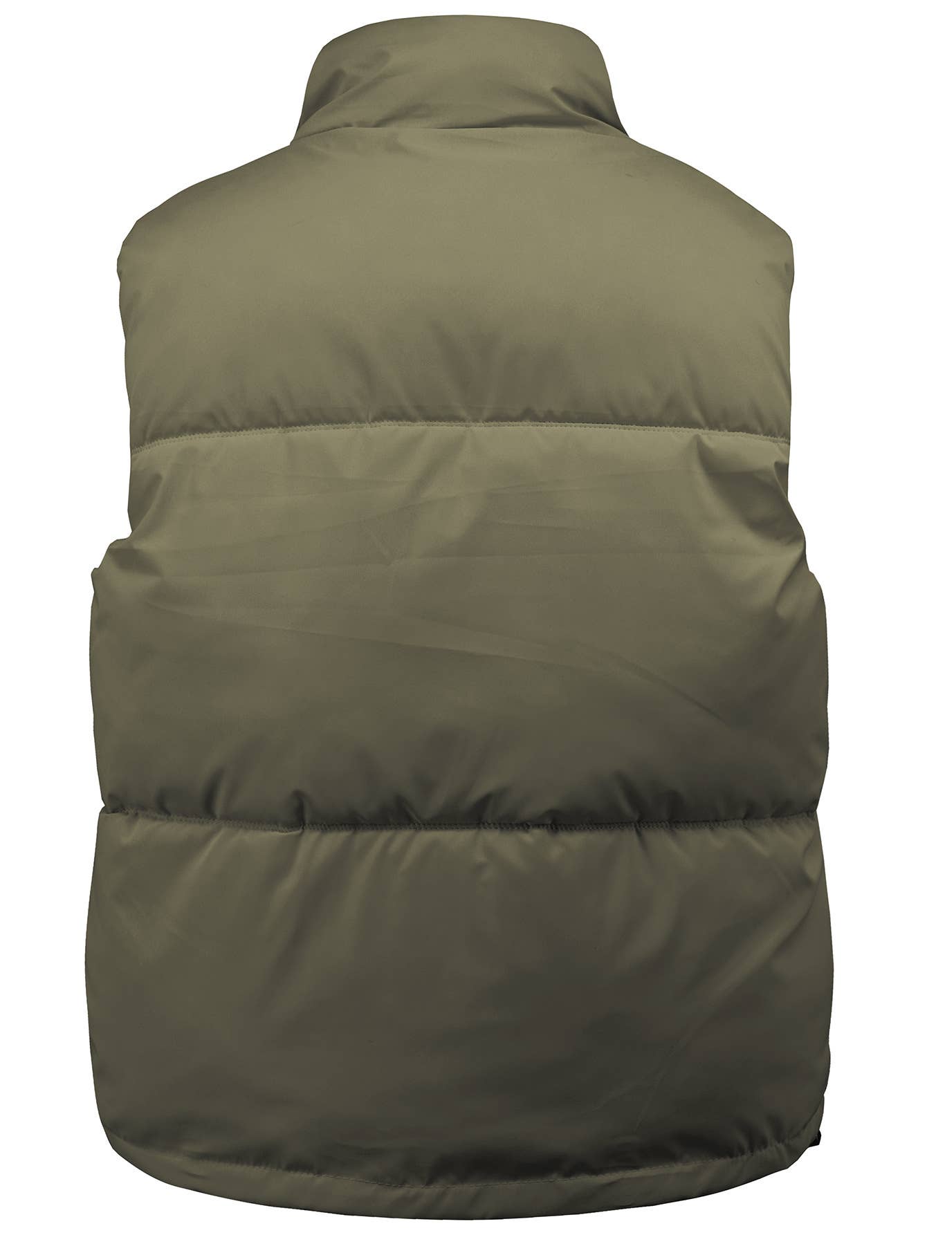 Cotton-padded stand-up collar waistcoat