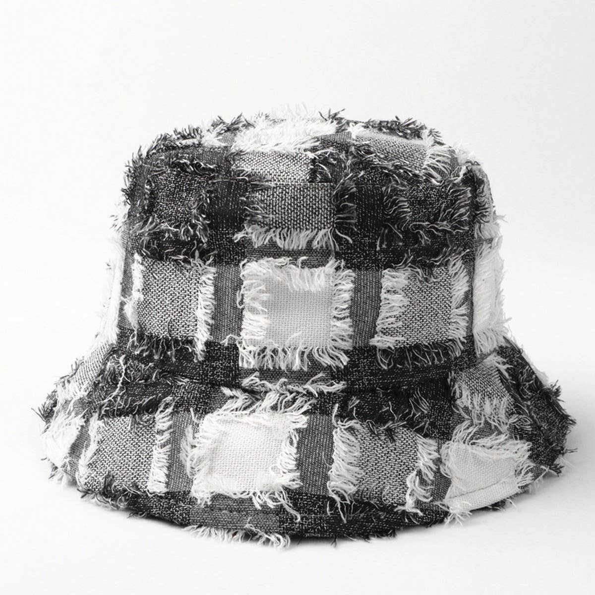 CWAH1508_CASUAL PLAID BUCKET HAT