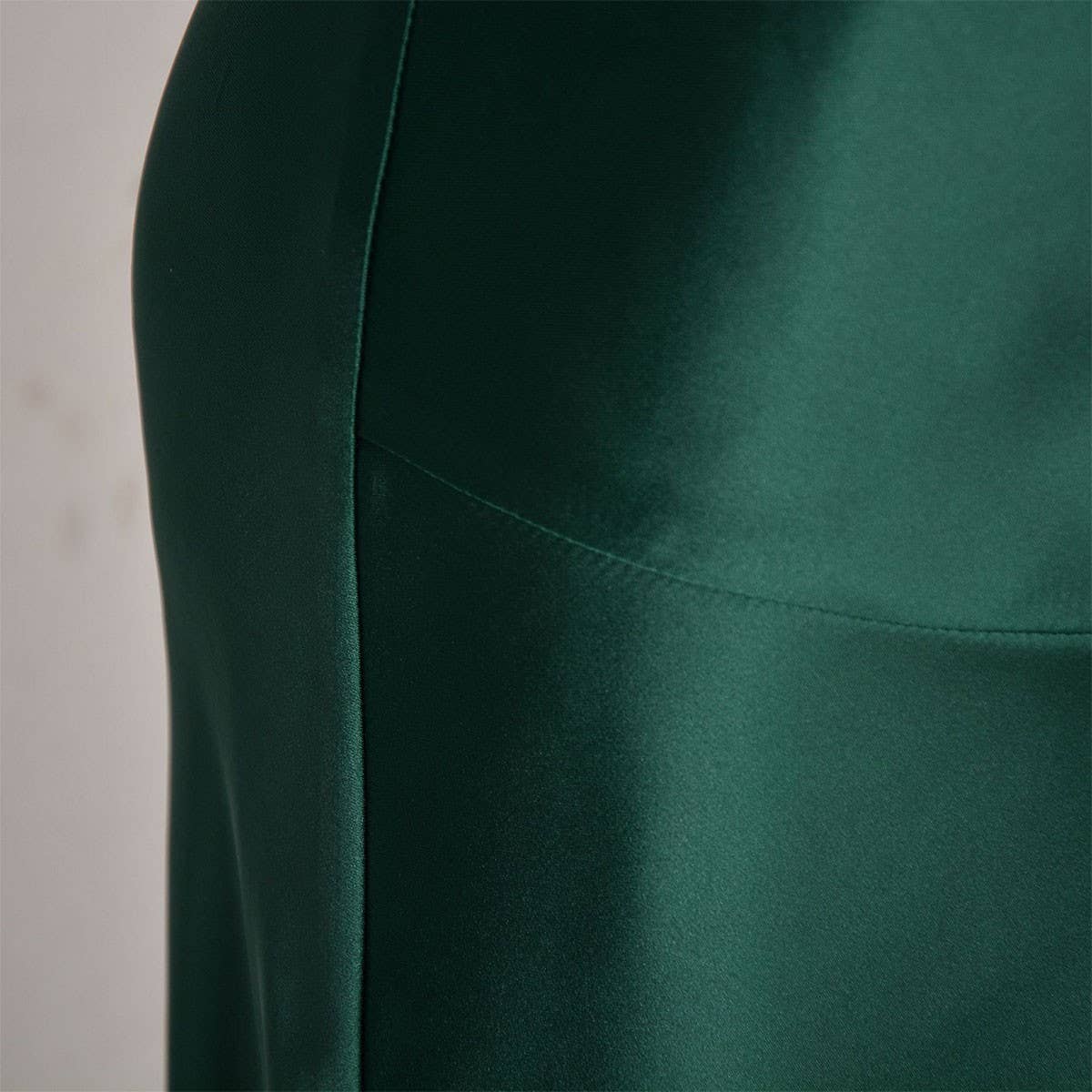 HIGH WAIST SATIN SKIRT SOLID COLOR SLIT LONG SKIRT
