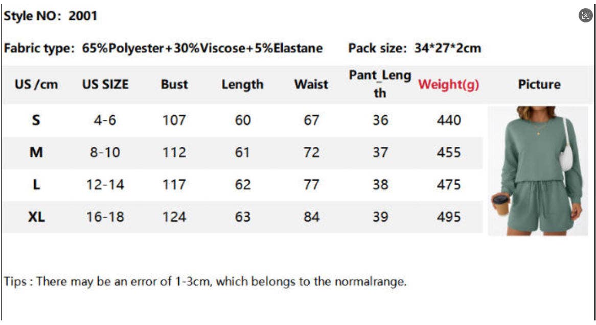 CWSTB00405_CREW NECK LONG SLEEVE SHORTS TWO-PIECE HOODIE SET