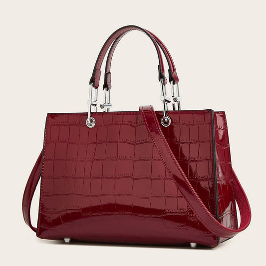 VINTAGE CROCODILE PRINT LARGE TOTE BAG_CWAB2659