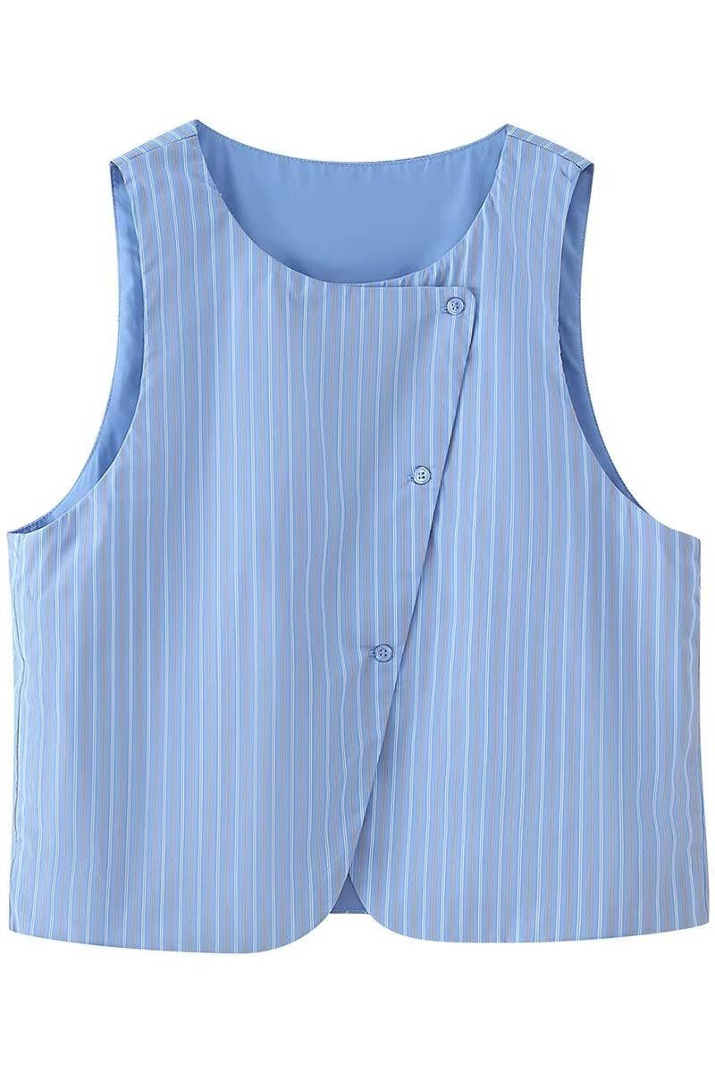 CWSBSSL0153_NICHE HIGH-END STRIPED VEST TOP + PANTS SET