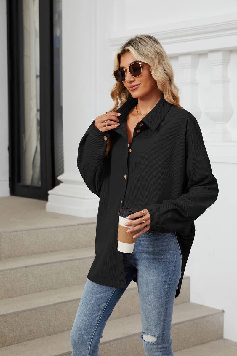 CWOCO0501_NEW COLLAR CASUAL LONG SLEEVED SHIRT JACKET