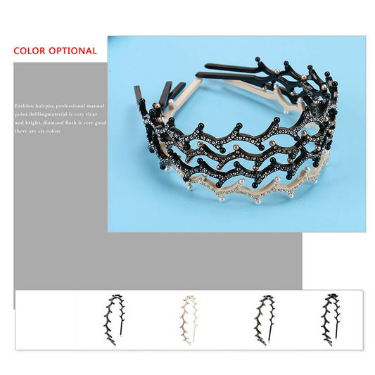 TWIG ACETATE HAIR HOOP NON-SLIP HEADBAND HAIRPIN