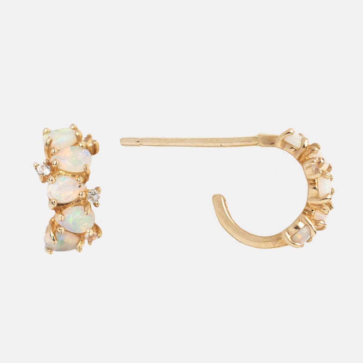 Colorful gradient birthday stone earrings