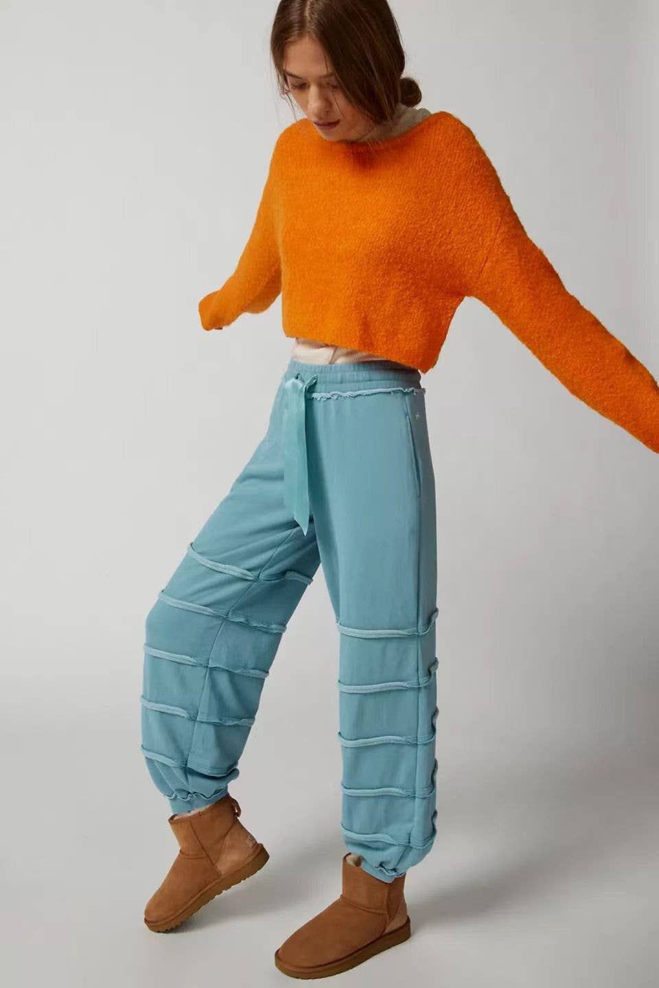 CWBLP1552_COMFORTABLE REVERSIBLE ELASTIC-POCKET PANTS