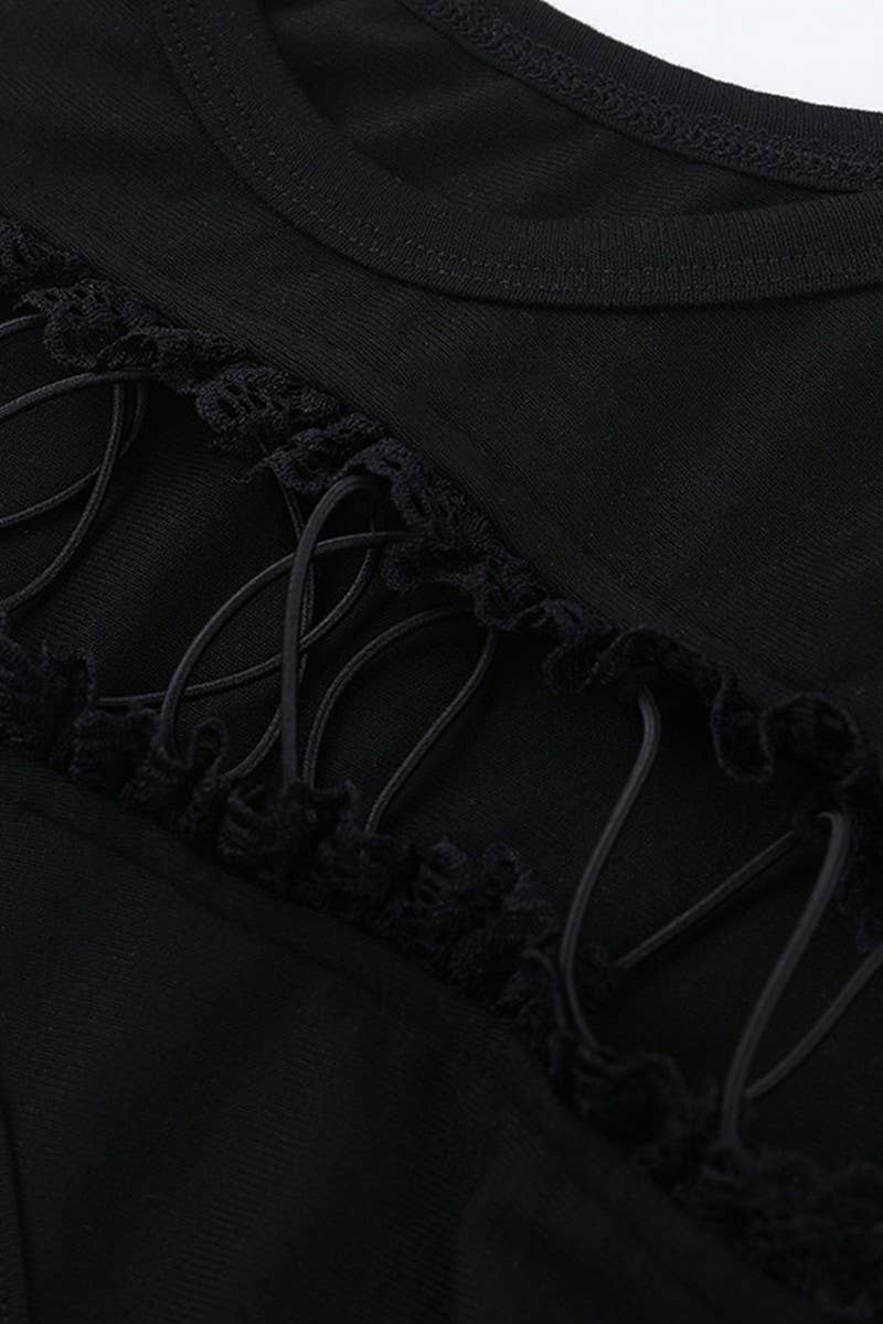 CWTTK0891_SEXY LACE-UP SLEEVELESS CROP TANK TOP