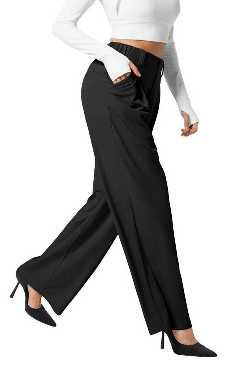 CWBLP1426_LOOSE FITTED CASUAL KNITTED TROUSERS