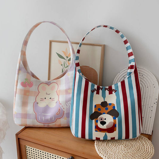 Original Large Striped Canvas Tote Bag for Women_CWAB5632