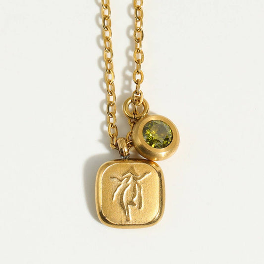 NEW RETRO 12 ZODIAC SIGN PENDANT NECKLACE