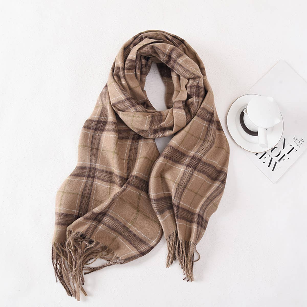Vintage Stripe Knit Scarf - Unisex Winter Wrap