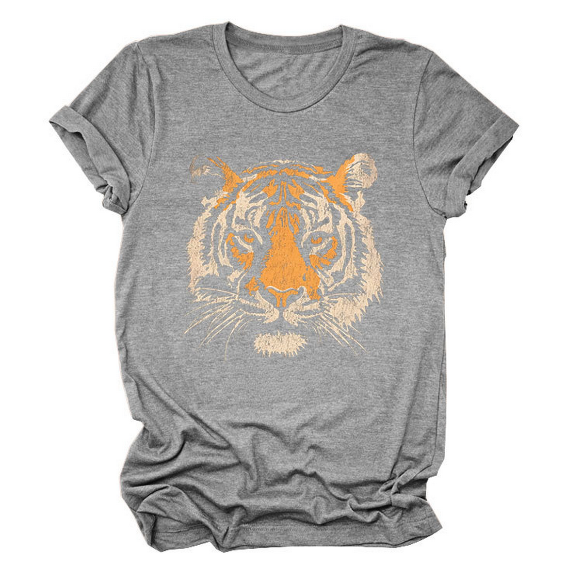 Women?™s Summer Tee with Stylish Tiger Print_CWTTSL0494
