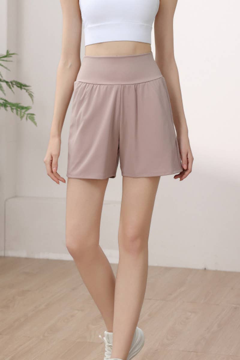 CWBSS0450_SUMMER HIGH WAIST TUMMY CONTROL YOGA SHORTS