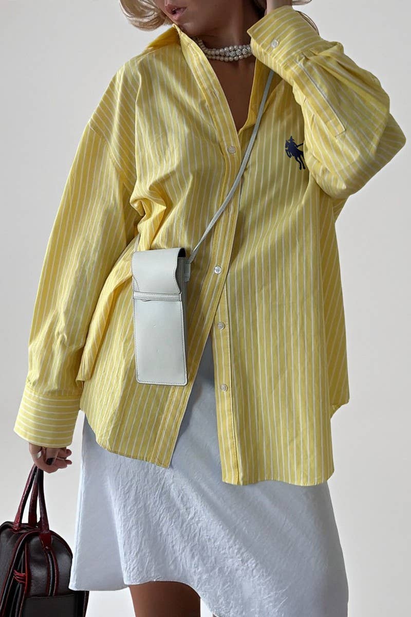 CWTSTL01005_CASUAL VACATION STRIPED BUTTON LONG SLEEVE SHIRT