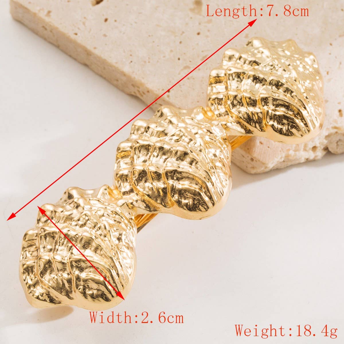 Minimalist Metal Spring Clip, Shell Shape Hairpin