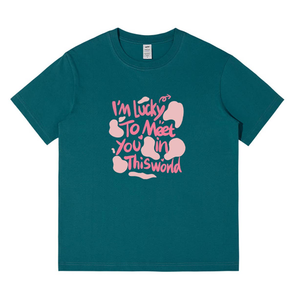 CWTTS0925_ROUND NECK LOOSE MONOGRAM PRINT SHORT SLEEVE