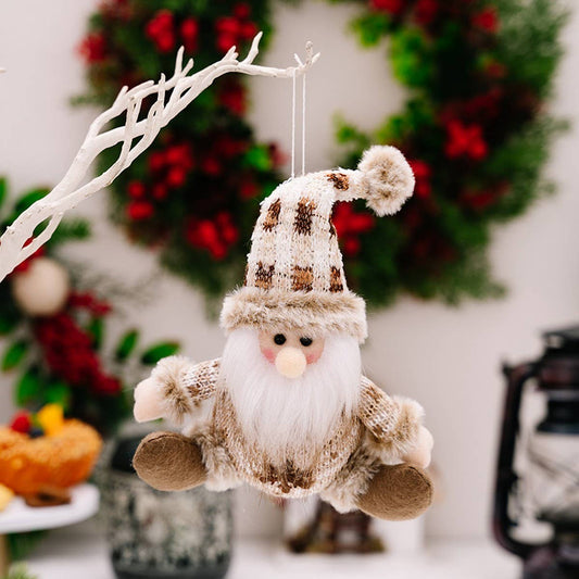 CWMM10299_EUROPEAN KNITTED SANTA SNOWMAN REINDEER ORNAMENT