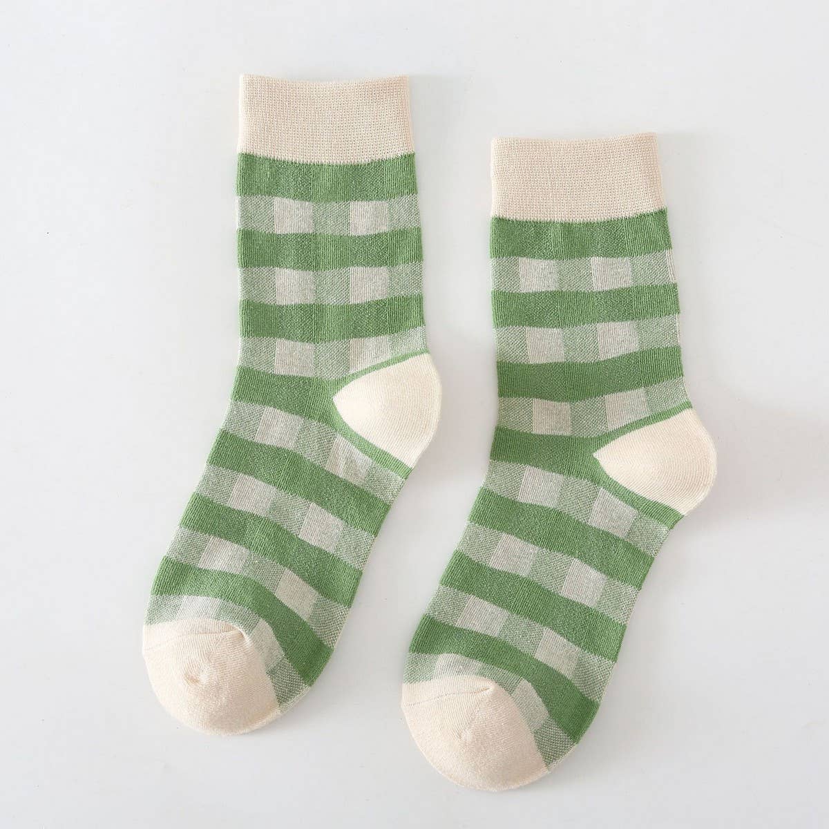 CWMS2516_WINTER ROLLED-EDGE STRIPED SOCKS