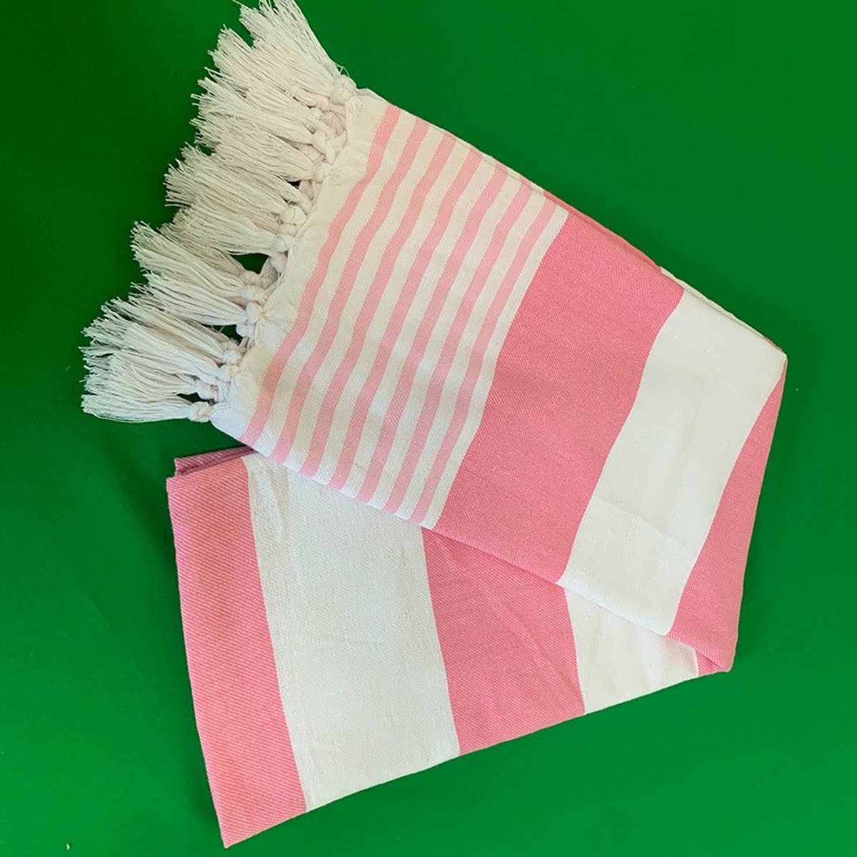 Striped Cotton Tassel Turkish Beach Towel_CWMM7663