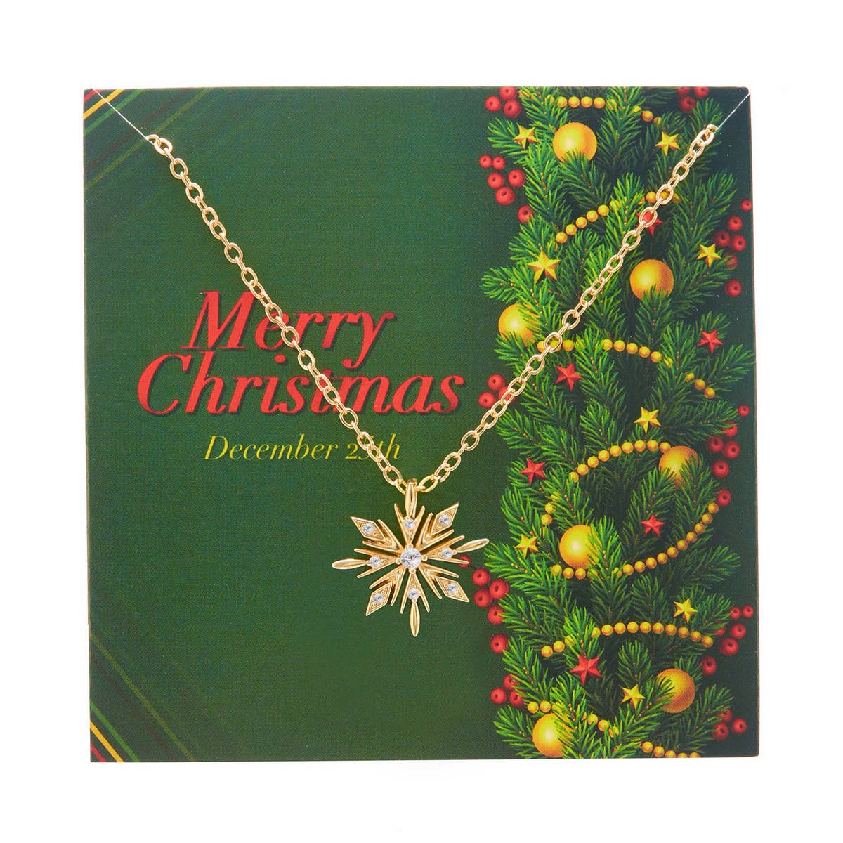 ALL-MATCH NEW CHRISTMAS SNOWFLAKE NECKLACE_CWAJE2394