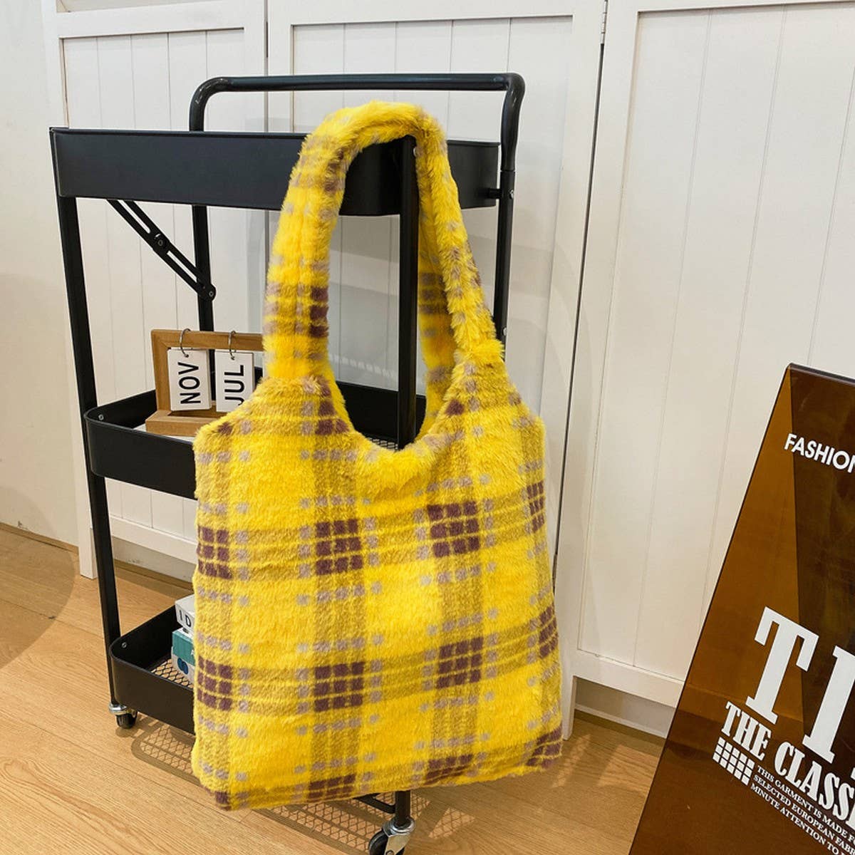 Fluffy Wool Tote Bag  Fashion Shoulder Bag_CUAB00581