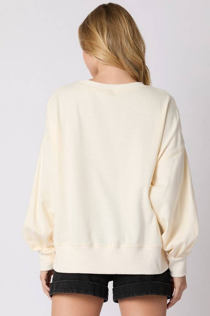 CWTBLL01238_SEQUIN GINGERBREAD MAN CHRISTMAS SWEATSHIRT