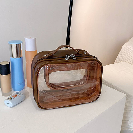 TRANSPARENT PORTABLE SIMPLE FASHION COSMETIC BAG_CWAB4452