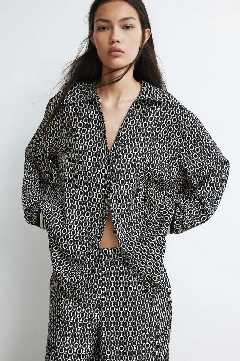 CWSS1230_COMFORTABLE CASUAL PRINTED TWO-PIECE SUIT