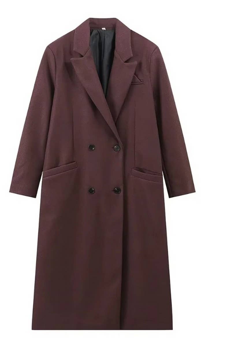 CWOCO1071_DOUBLE-BREASTED COAT WITH PADDED SHOULDERS