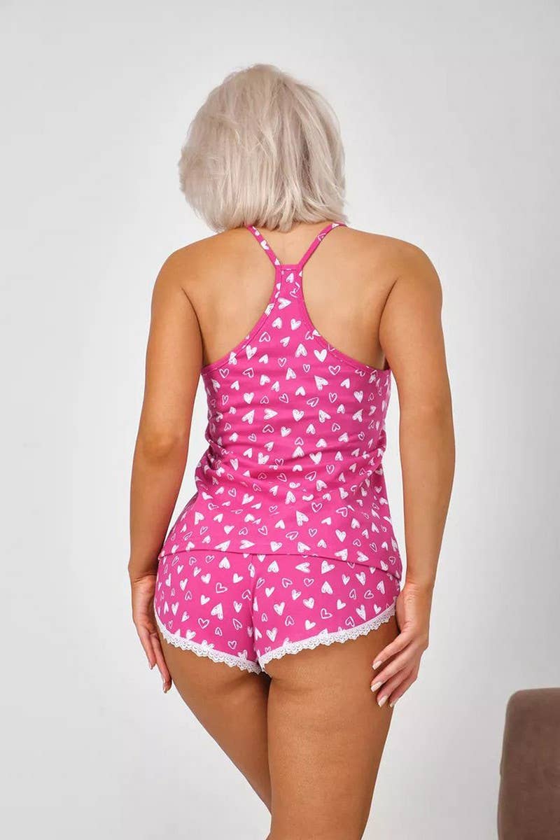 CWSBSSL0108_SUMMER COMFORTABLE SUSPENDER SHORTS PAJAMA SET