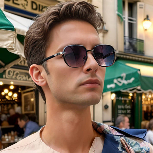 SQUARE FRAME IMITATION WOOD GRAIN TEMPLESUNGLASSES_CWASG0563
