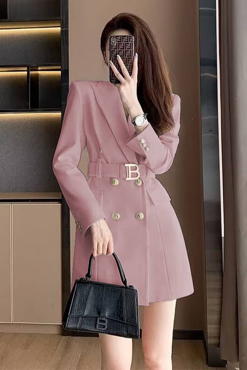 CWOBL00205_NEW SPRING FRENCH STYLE DOUBLE-BREASTED SUIT JACK