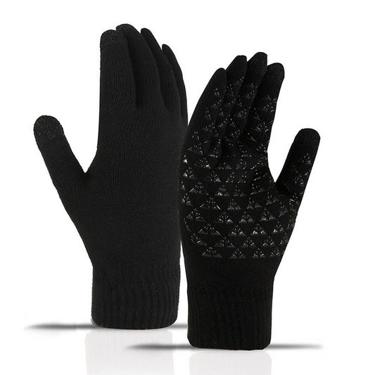 CWAG00542_WINTER KNIT WARM TOUCHSCREEN GLOVES FOR MEN WOMEN