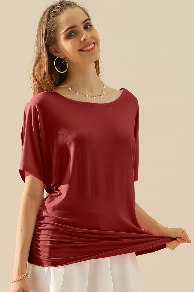 CWTTS640-P_PLUS SIZE DOLMAN SHORT SLEEVE BOAT NECKLINE TEE