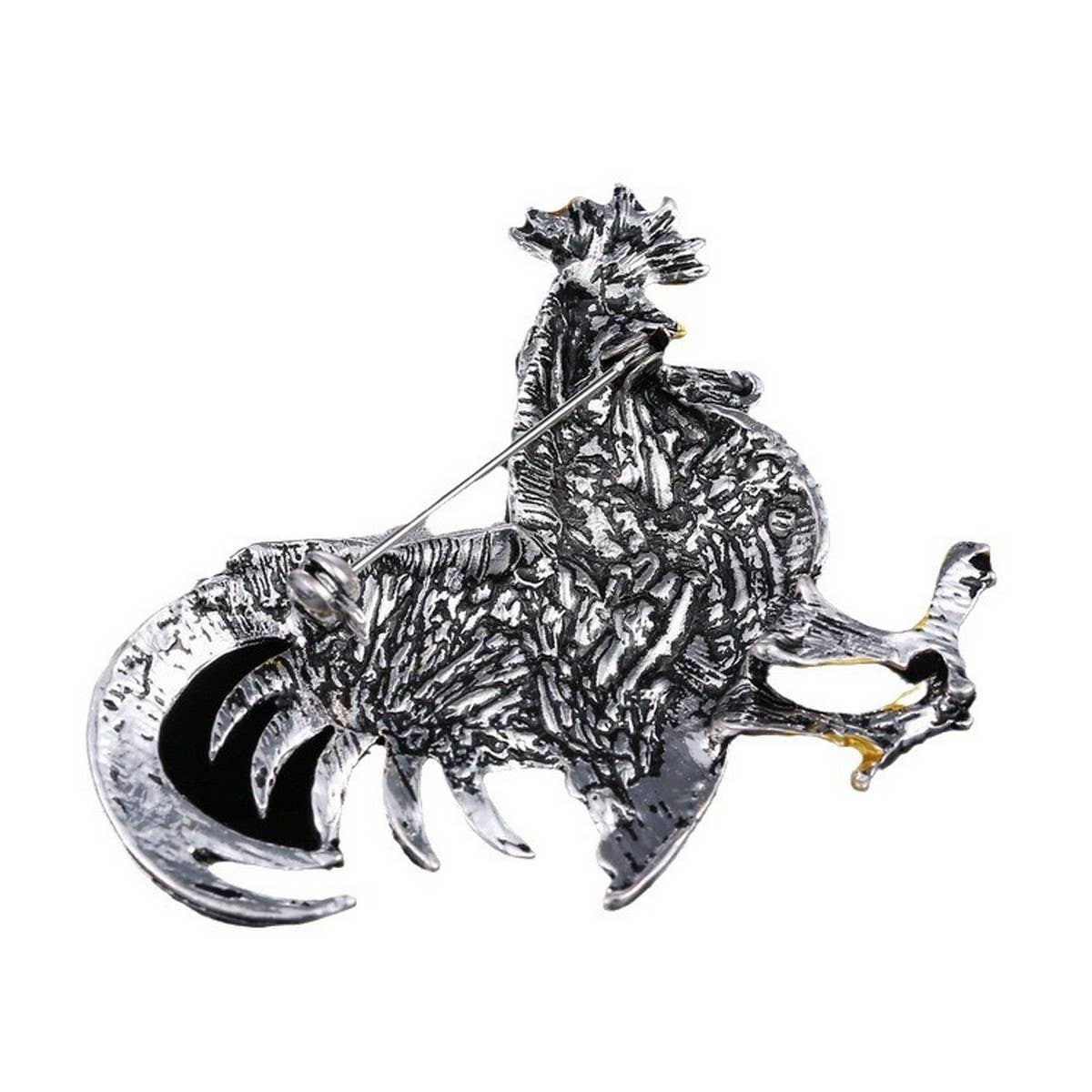 CWAJE2569_CREATIVE CARTOON ANIMAL ROOSTER BROOCH