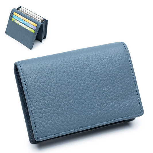 CASUAL TOPLAYER COWHIDE GENUINE LEATHER CARD HOLDER_CWAB3826