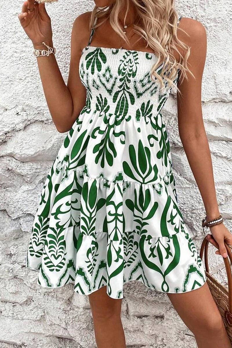 CWDSD8385_WAISTED PRINCESS PUFF SLEEVE MINI SLIP DRESS