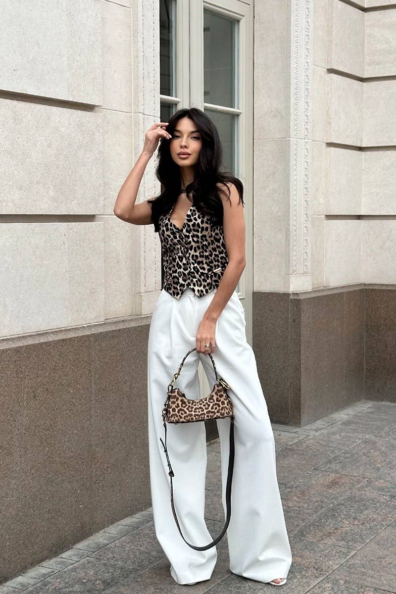 CWTBLSL0803_FITTED COTTON LEOPARD PRINT VEST TOP