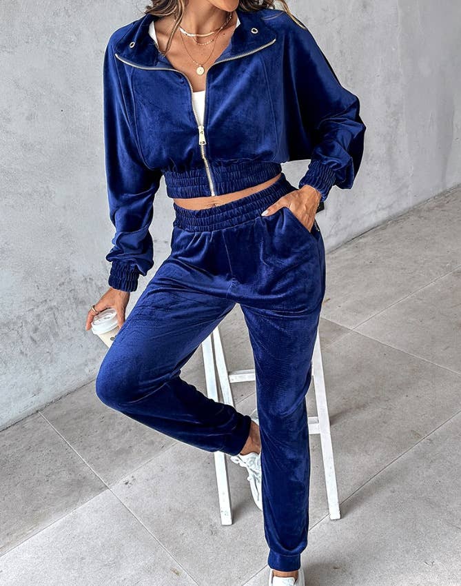 CANARY SHORT JACKET LONG SLEEVE TROUSERS SUIT