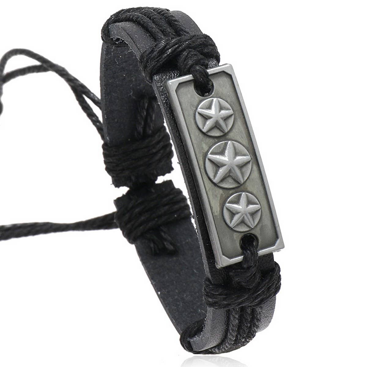 SIMPLE HAND-WOVEN VINTAGE LEATHER BRACELET_CWMM4517
